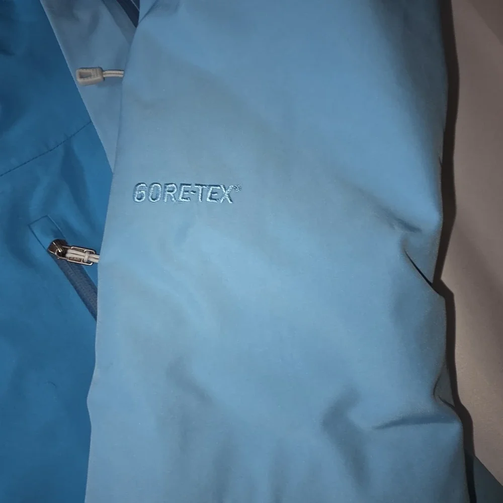 Patagonia Powder Bowl Jacket Womens Med Goretex Recco Ski Snow Blue 2‎ Layer